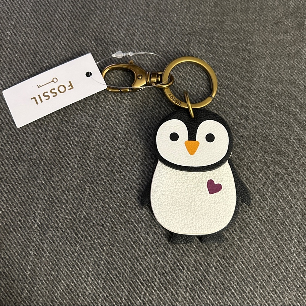 Fossil Sophia Key Fob Penguin NEW